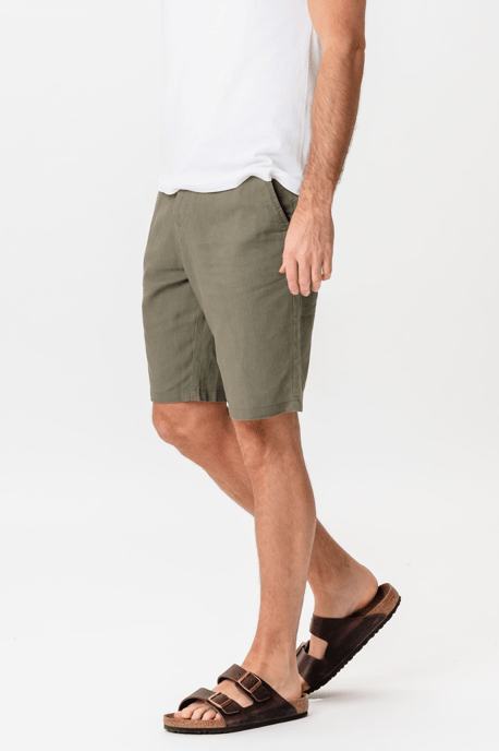 Linnen shorts - Leger - Image 5
