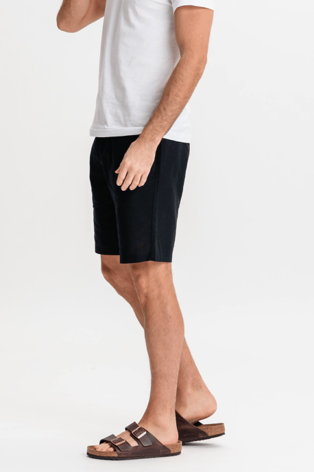 Linnen shorts - zwart - Image 5