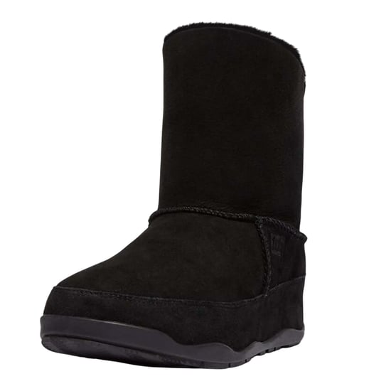 Fit Flop Dames/Dames Original Mukluk Shorty Leren Enkellaarsjes (Zwart) - Image 4