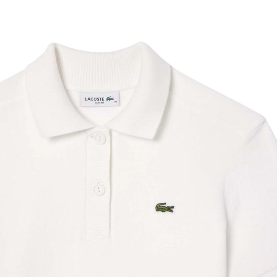 Lacoste Dames/Dames badstof Slim Poloshirt (Crème) - Image 2