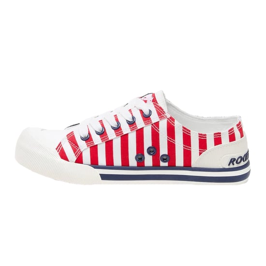 Rocket Dog Dames/Dames Jazzin Spangle Trainers (Rood, Wit, Marine) - Image 2