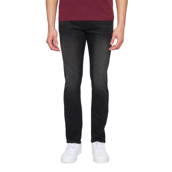 Duck and Cover Heren Overburg Tapered Jeans (Zwart) - Image 1