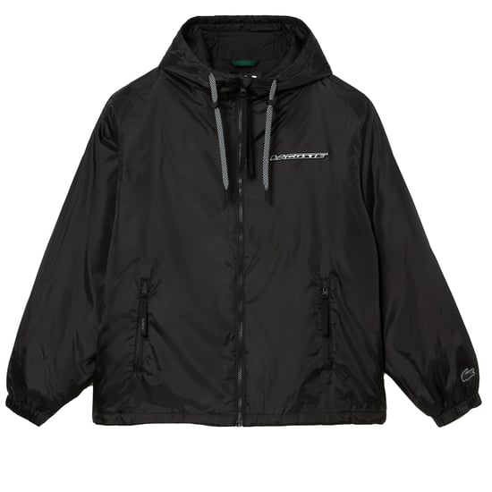 Lacoste Gewatteerde gewatteerde heren jas met capuchon (Zwart) - Image 1