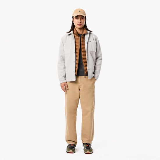 Heren Lacoste Waterafstotend Gewatteerd Gilet in Bruin - Image 3