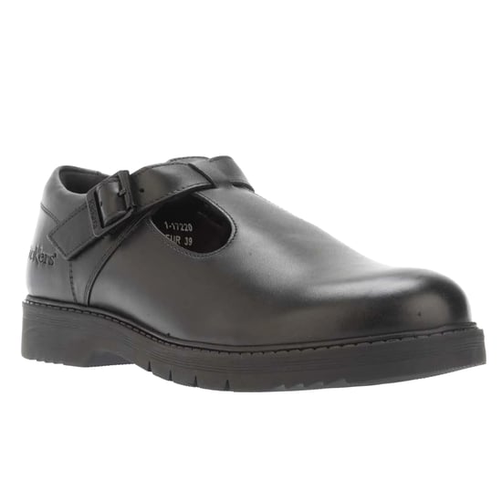 Kickers Dames/Dames Finley Leren T-Bar Schoenen (Zwart) - Image 3