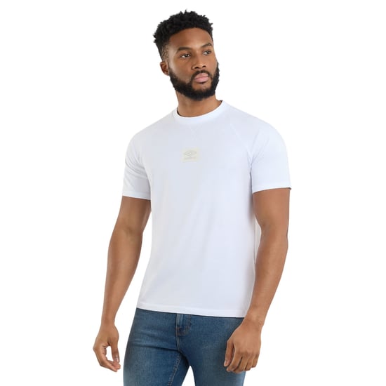 Umbro Heren Gelaagd Box Logo T-Shirt (Briljant wit) - Image 1