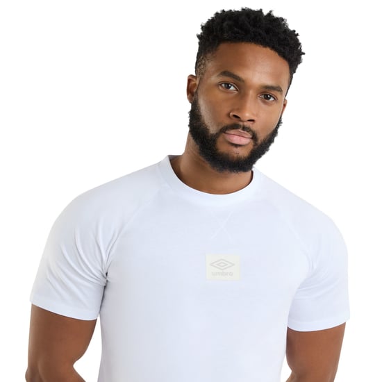 Umbro Heren Gelaagd Box Logo T-Shirt (Briljant wit) - Image 3