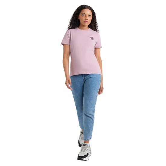 Umbro Dames/Dames Core Klassiek T-Shirt (Mauve Schaduw/Potent Paars) - Image 3