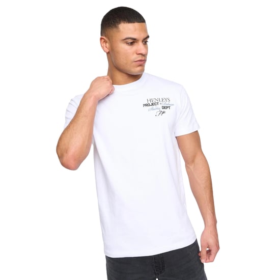 Henleys Heren Hentitled Katoenen T-Shirt (Optisch Wit) - Image 4