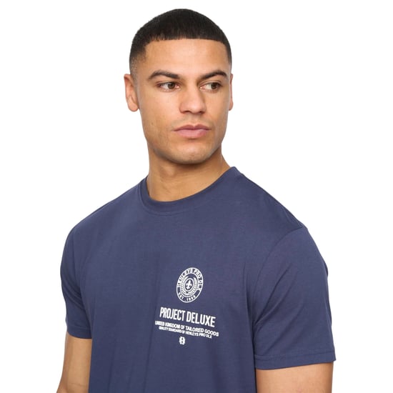 Henleys Heren Henstamp Katoenen T-shirt (Marineblauw) - Image 3