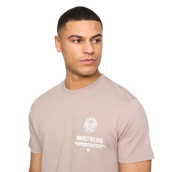 Henleys Heren Henstamp Katoenen T-Shirt (Taupe) - Image 3