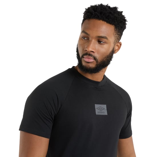 Umbro Heren Gelaagd Box Logo T-Shirt (Zwart) - Image 3