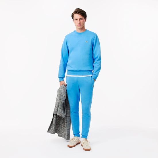 Heren Lacoste Slim Fit Organic Cotton Joggers in Blauw - Image 3
