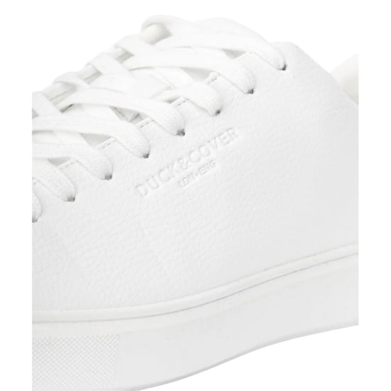 Duck and Cover Heren Kremes PU-trainers met lederlook (Wit) - Image 3