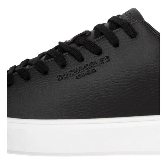 Duck and Cover Heren Kremes PU-trainers met lederlook (Zwart) - Image 3