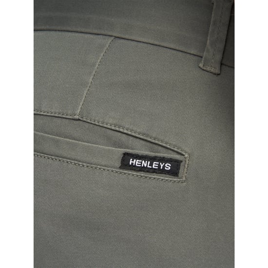 Henleys Heren Editie Chinos (Kaki Groen) - Image 3