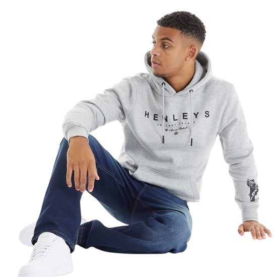 Henleys Heren Henycore Katoenen Hoodie (Grijs Marl) - Image 4