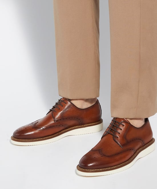 Dune Mannen Benidictus - Nubuck Veterschoenen met Brogue-details - Image 3