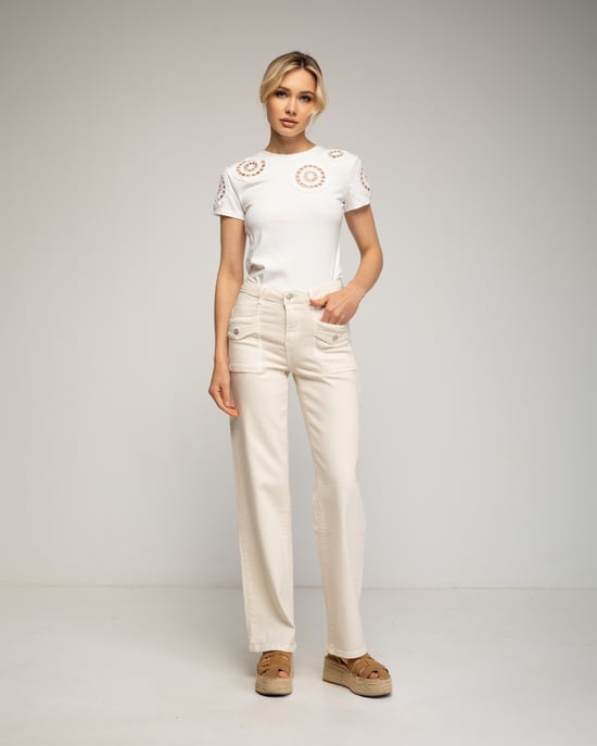 Jeans met knoopdetail - Image 1
