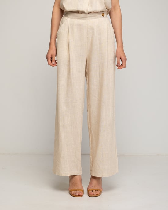 Rechte broek met gerimpelde tailleband - Image 2