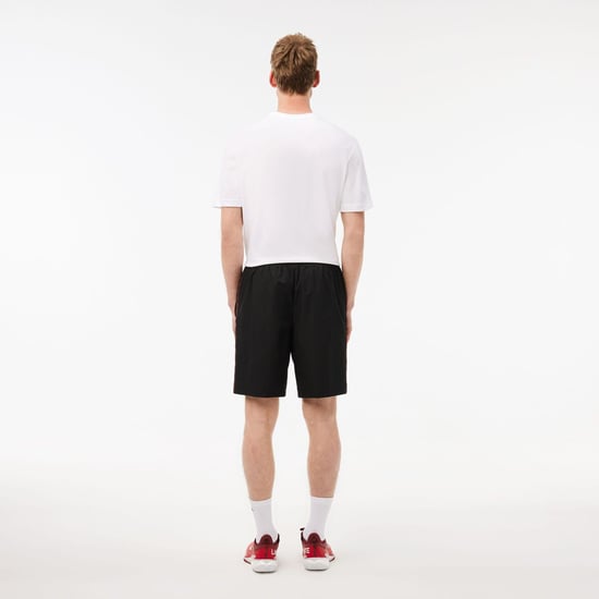 Heren Lacoste Diamond Taffeta tennisshort in zwart - Image 2