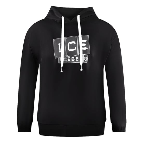 Ice Iceberg Bold Blocked Logo Zwarte Hoodie - Image 1