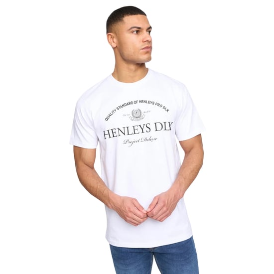 Henleys Heren Henclose Katoenen T-shirt (Wit) - Image 4