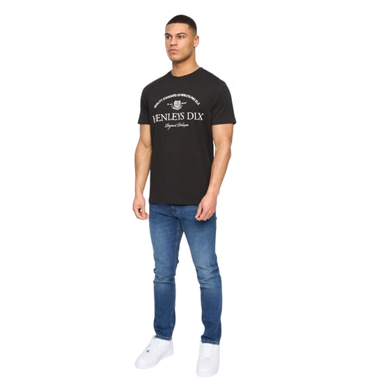 Henleys Heren Henclose Katoenen T-Shirt (Zwart) - Image 3
