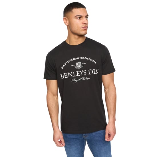 Henleys Heren Henclose Katoenen T-Shirt (Zwart) - Image 4