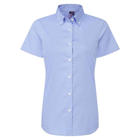 Premier Dames/Dames Supreme Oxford Formeel Overhemd Met Korte Mouwen (Oxford Blauw) - Image 1