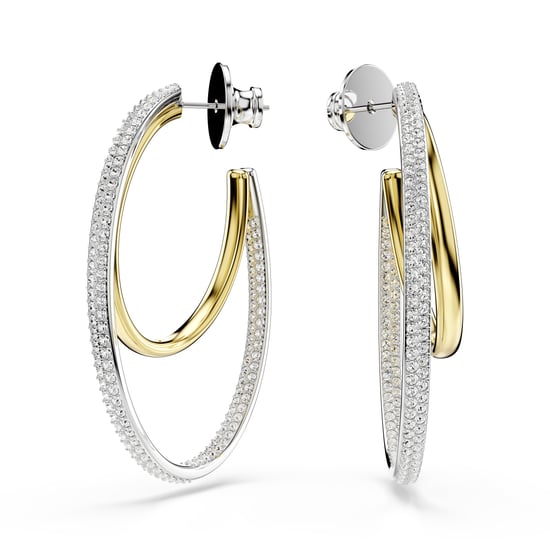Swarovski 'Hyperbola' Vrouwen Basis Metalen Oorbellen - Zilver/Goud 5702400 - Image 1