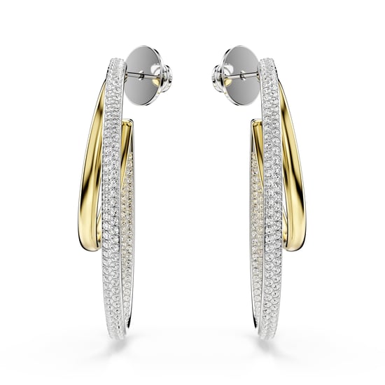 Swarovski 'Hyperbola' Vrouwen Basis Metalen Oorbellen - Zilver/Goud 5702400 - Image 2
