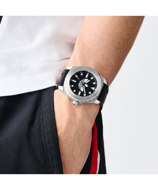 Adidas Originals Discoverer One Unisex Zwarte Horloge AOSY25021 - Image 4