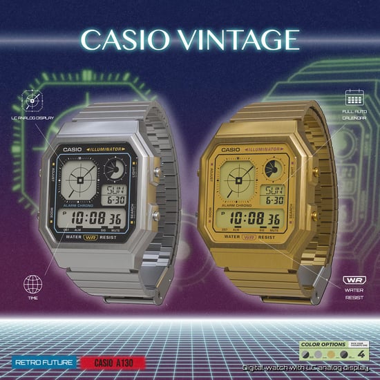 Casio Casio Collection Vintage Unisex Horloge Goudkleurig A130WEG-9AEF - Image 4