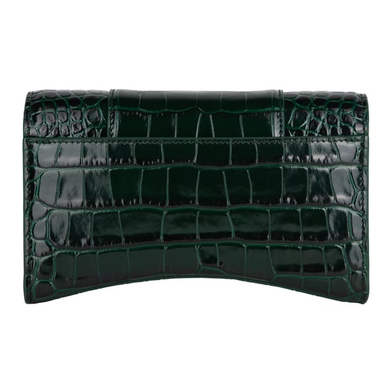Balenciaga Hourglass Embossed Croco Wallet On Chain - Image 4