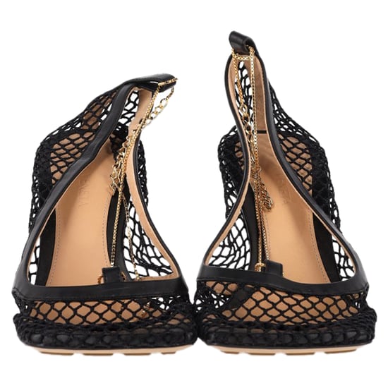 Bottega Veneta Stretch Pumps in Black Mesh and Leather - Image 2