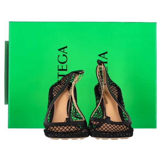 Bottega Veneta Stretch Pumps in Black Mesh and Leather - Image 6