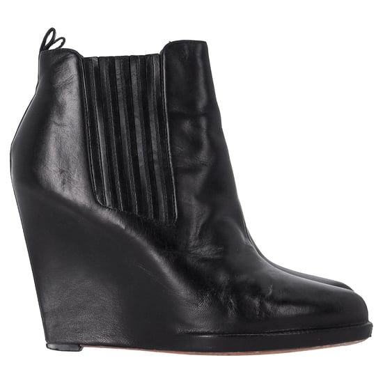 Givenchy Wedge Ankle Boots in Black Leather - Image 1