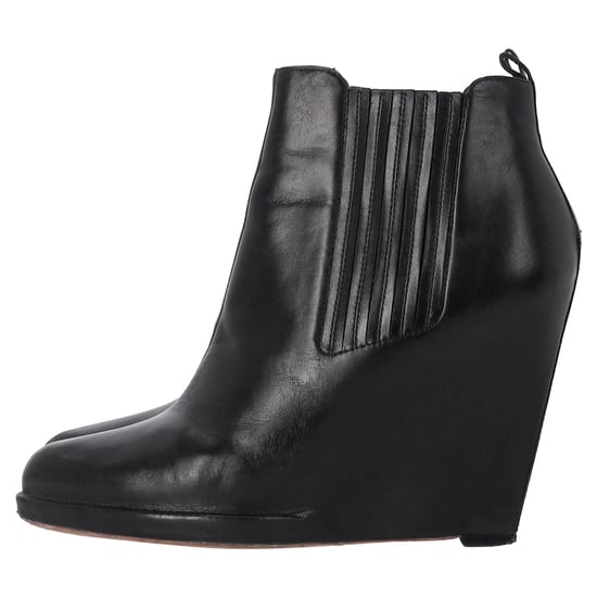 Givenchy Wedge Ankle Boots in Black Leather - Image 2