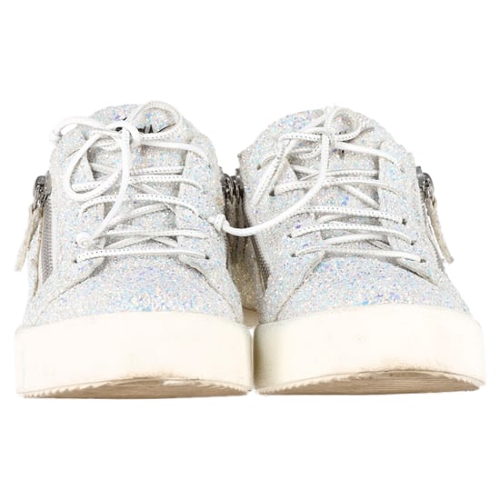 Giuseppe Zanotti May London Sneakers in Witte Glitter - Image 2