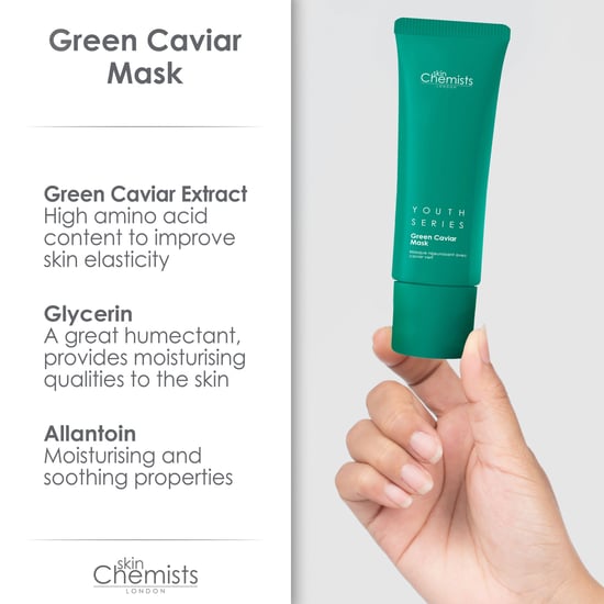skinChemists Jeugdserie Groene Kaviaarmasker 50ml x 2 Duo Pack - Image 5