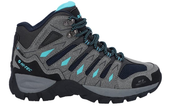 Hi-Tec Corzo Mid Pu Suede Wandelschoenen Voor Dames In Grafietgrijs/Donkerrood - Image 1