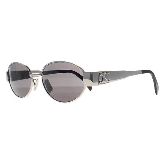 Celine Metal Triomphe CL40235U 16A glanzend palladium rookgrijs zonnebril - Image 2