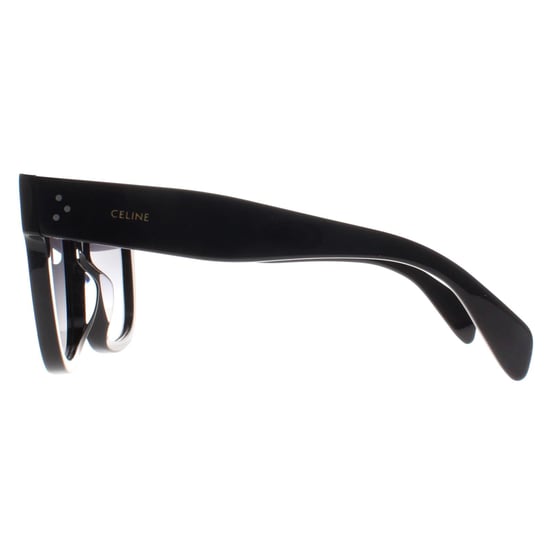 Celine New Audrey CL4002UN 01B glanzend zwarte zonnebril met rookverloop - Image 3
