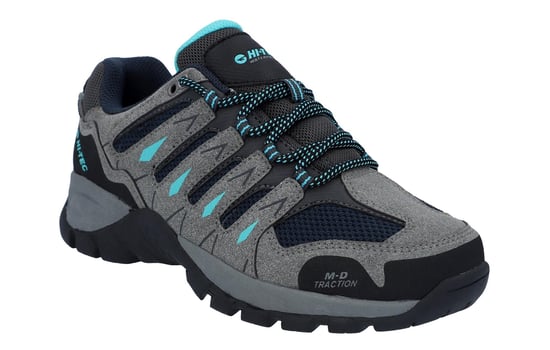 Hi-Tec Corzo Low Pu Suède Wandelschoenen Voor Dames In Cool Grey/Navy Blue/Curacao - Image 2