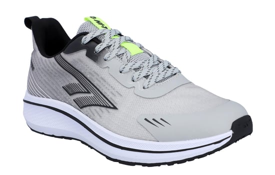 Hi-Tec Santorini Polyester Heren Sneakers In Cool Grijs/Zwart/Zuur Groen - Image 2