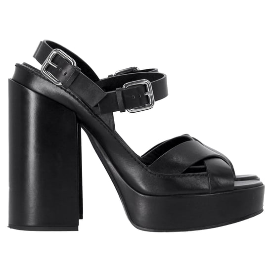 Jil Sander Enkellaarsjes met Bandje en Plateauzool in Zwart Leer - Image 1