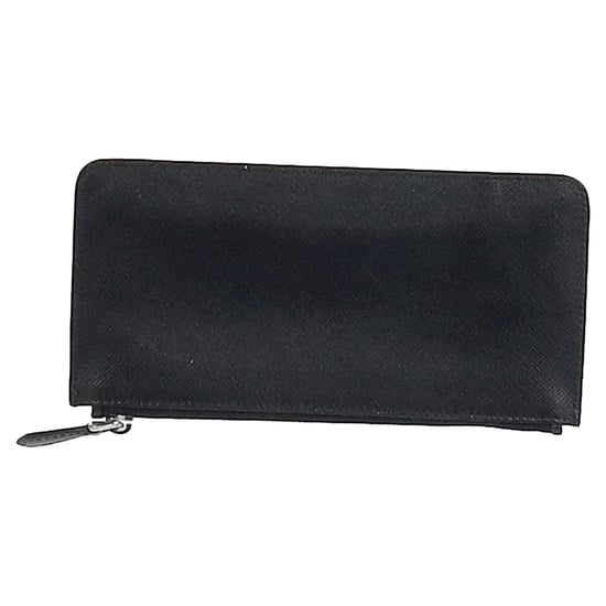 Prada Bellhop Gevoerd Sleutelhanger Portemonnee in Zwart Saffiano Leer - Image 2