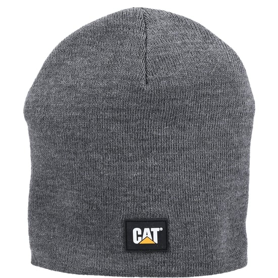 Caterpillar Logo Gebreide Unisex Volwassenen Grijze Muts - Image 1