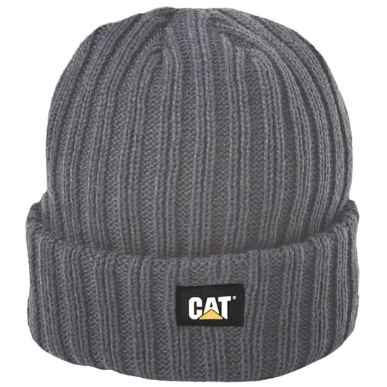 Caterpillar Rib Horloge Unisex Volwassenen Grijze Beanie Muts - Image 1